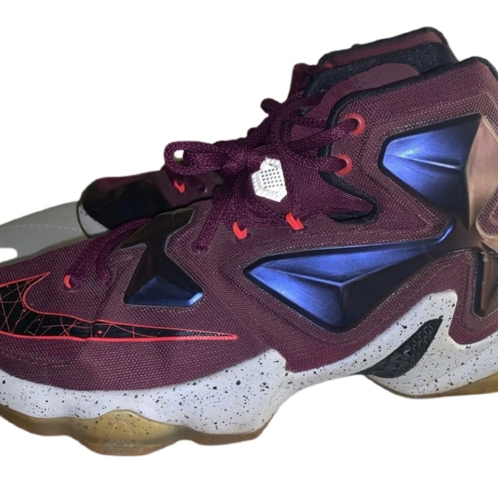 NIKE Lebron Trece XIII 13 Burgundy Size 7 Men’s - Picture 1 of 6
